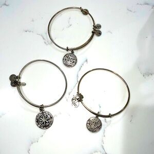 Alex and Ani silver adjustable bracelets. Sold as a set.